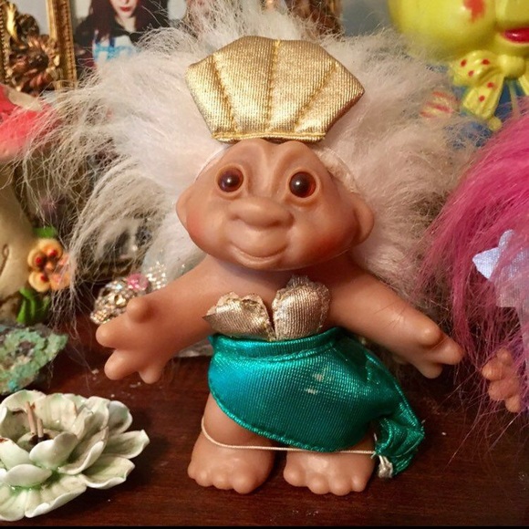 Mermaid and Wizard Vintage Trolls - Picture 2 of 4